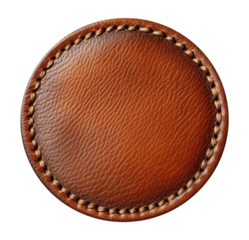 Leather monogram tag